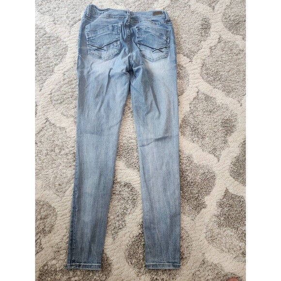 BKE Stella Jeans Womens Size 27x31.5 Blue Slim Fit Low Rise Skinny Stretch Denim - Picture 2 of 8